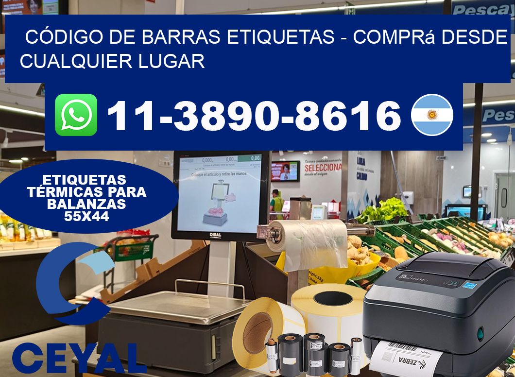 CÓDIGO DE BARRAS ETIQUETAS – Comprá desde cualquier lugar