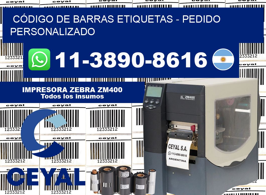 CÓDIGO DE BARRAS ETIQUETAS – Pedido personalizado