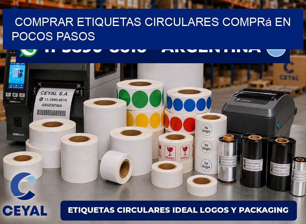 COMPRAR ETIQUETAS CIRCULARES Comprá en pocos pasos