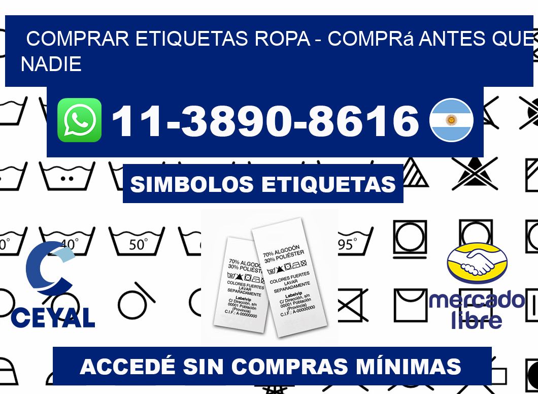 COMPRAR ETIQUETAS ROPA - Comprá antes que nadie