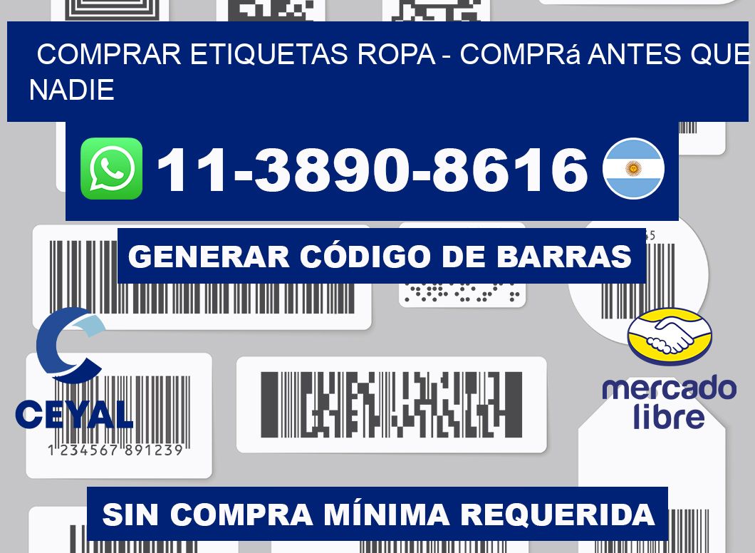 COMPRAR ETIQUETAS ROPA - Comprá antes que nadie
