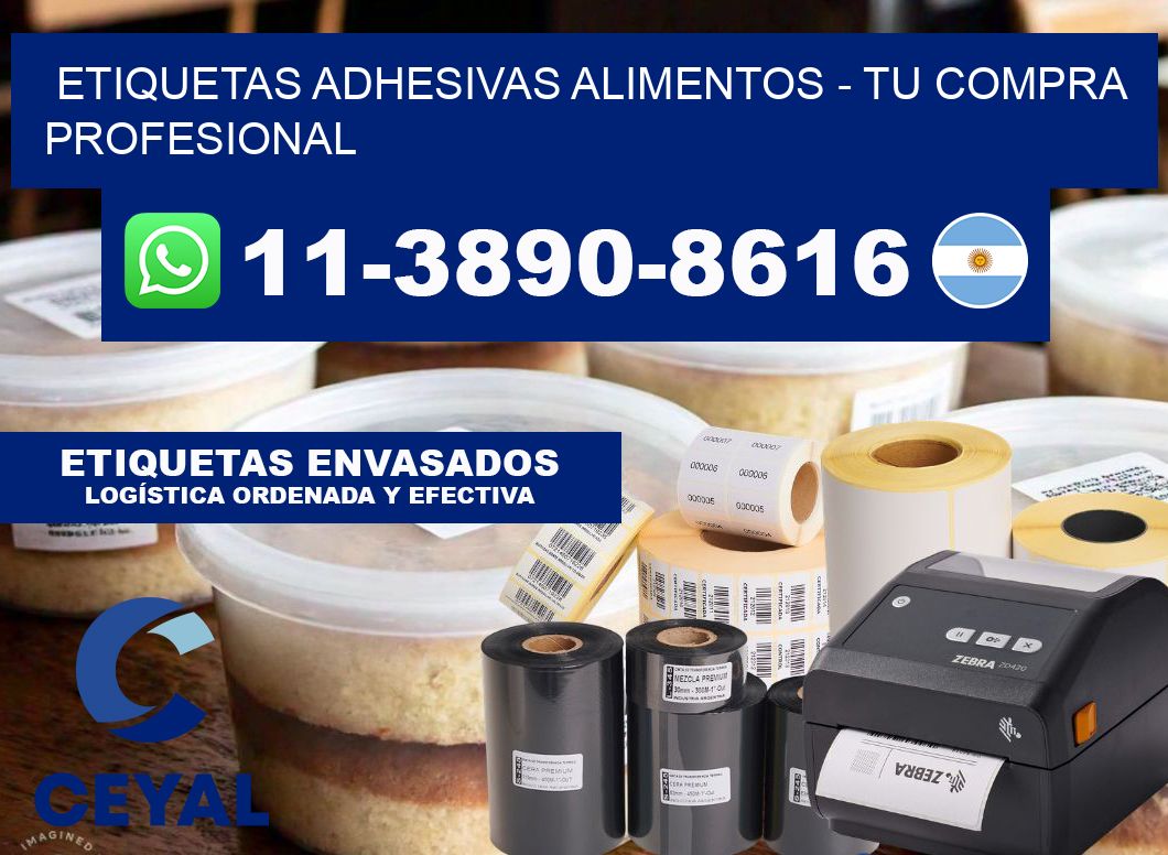 ETIQUETAS ADHESIVAS ALIMENTOS - Tu compra profesional