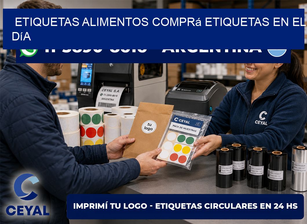 ETIQUETAS ALIMENTOS Comprá etiquetas en el día