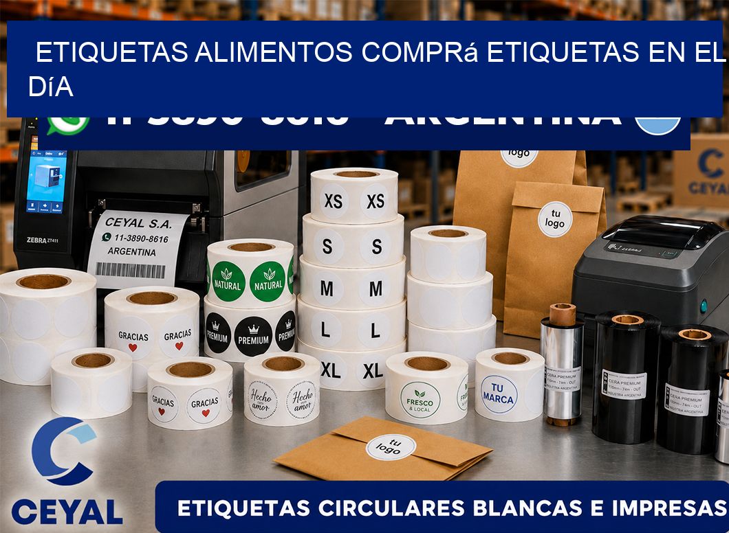 ETIQUETAS ALIMENTOS Comprá etiquetas en el día