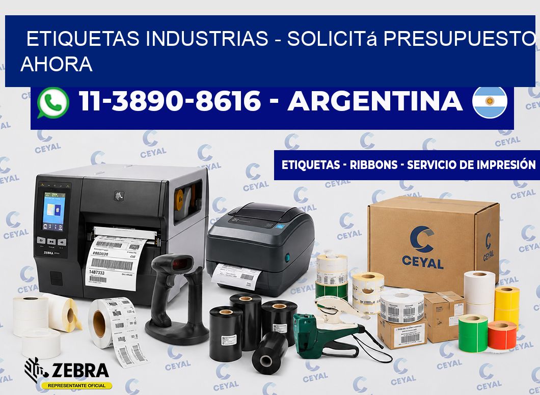 ETIQUETAS INDUSTRIAS - Solicitá presupuesto ahora