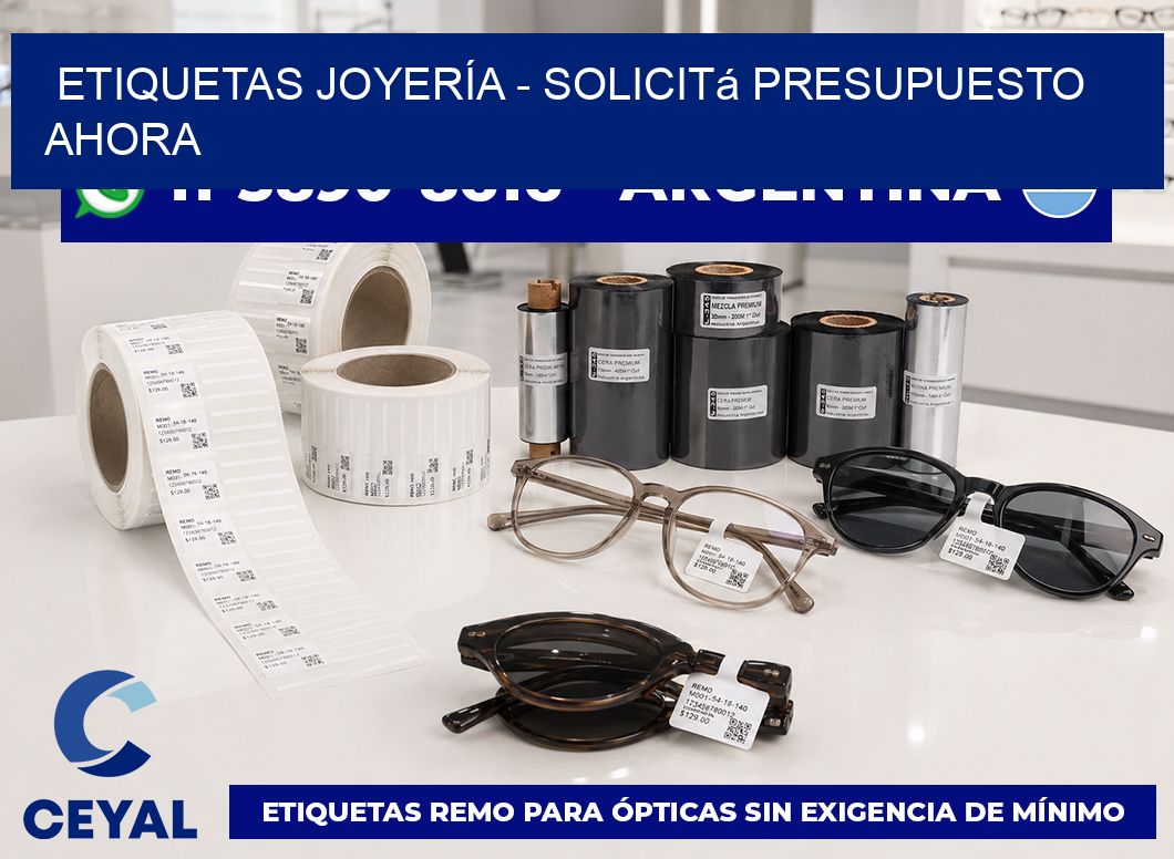 ETIQUETAS JOYERÍA - Solicitá presupuesto ahora