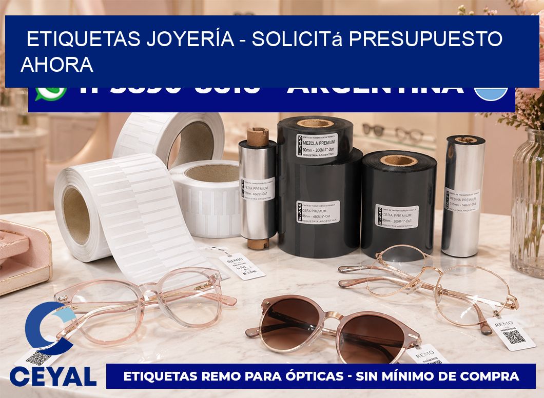 ETIQUETAS JOYERÍA - Solicitá presupuesto ahora