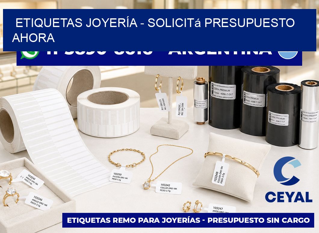 ETIQUETAS JOYERÍA – Solicitá presupuesto ahora