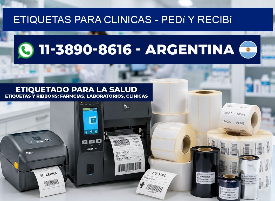 ETIQUETAS PARA CLINICAS - Pedí y recibí