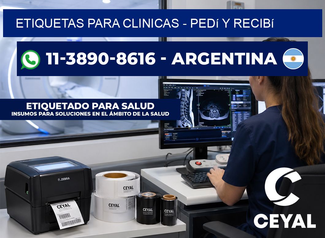 ETIQUETAS PARA CLINICAS - Pedí y recibí