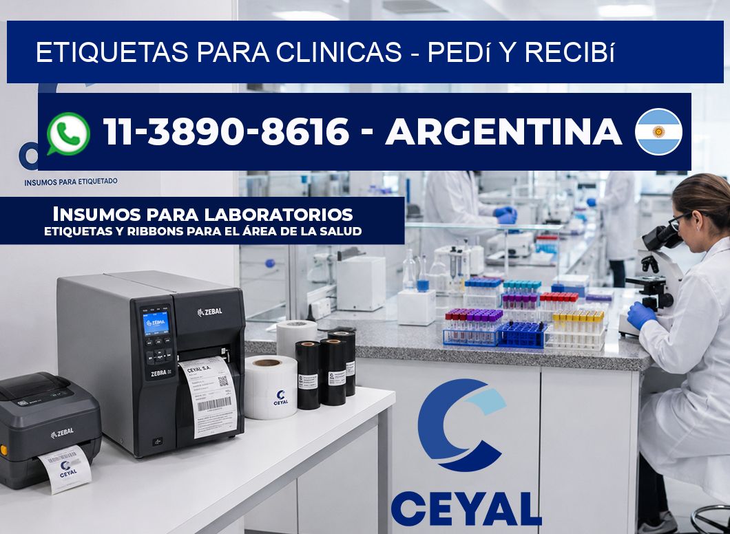 ETIQUETAS PARA CLINICAS - Pedí y recibí