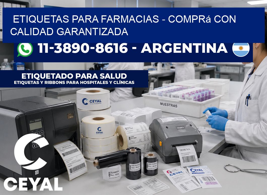 ETIQUETAS PARA FARMACIAS - Comprá con calidad garantizada