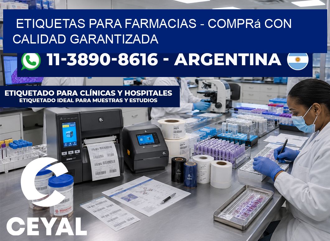 ETIQUETAS PARA FARMACIAS - Comprá con calidad garantizada