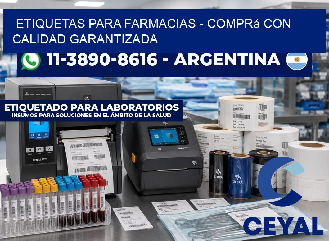 ETIQUETAS PARA FARMACIAS - Comprá con calidad garantizada