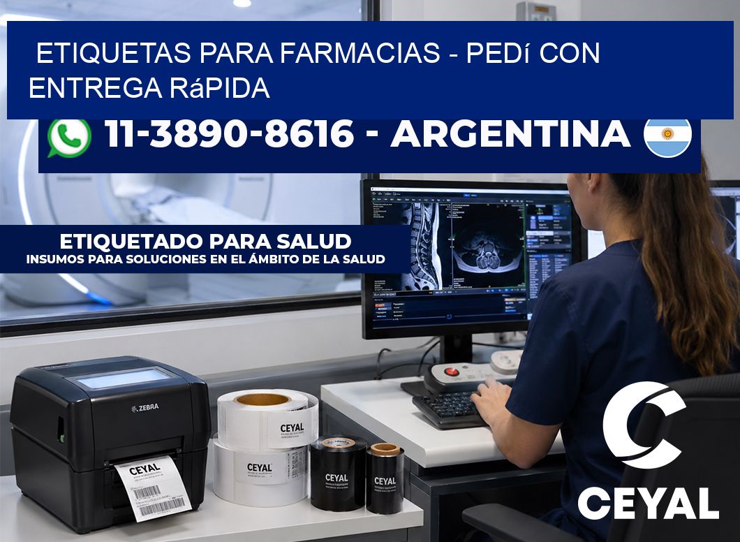 ETIQUETAS PARA FARMACIAS - Pedí con entrega rápida