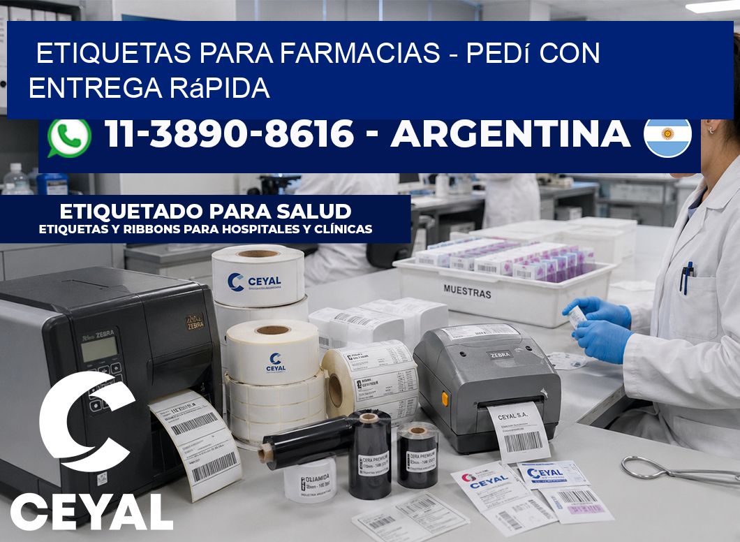 ETIQUETAS PARA FARMACIAS - Pedí con entrega rápida