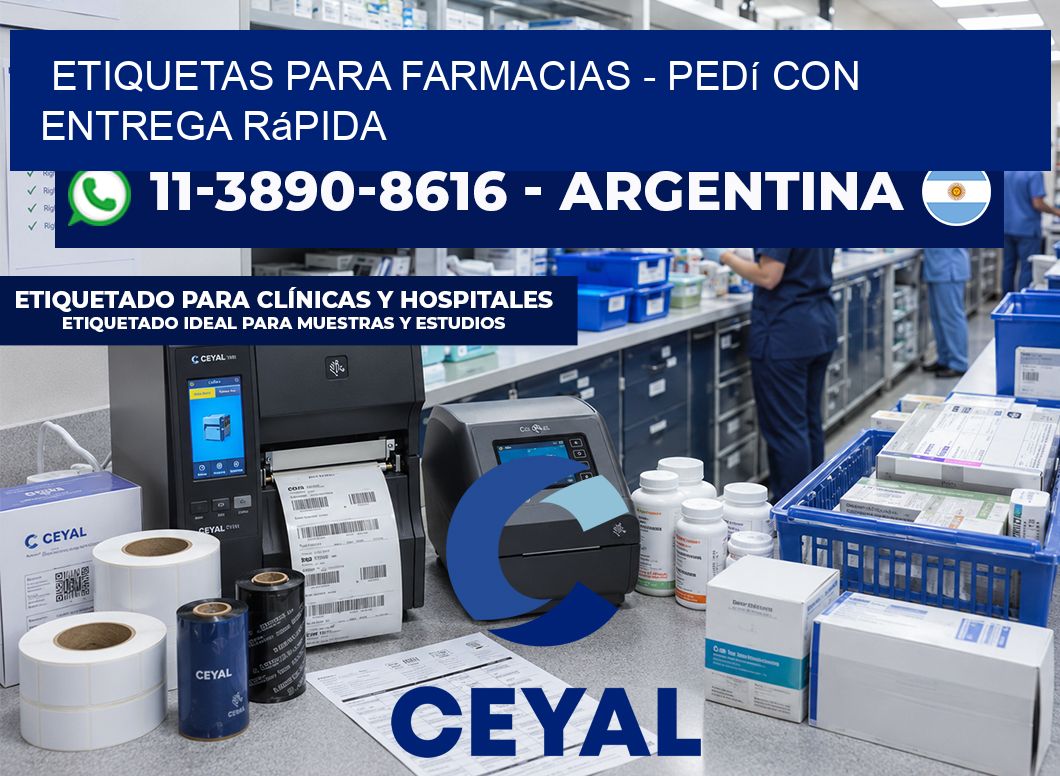 ETIQUETAS PARA FARMACIAS - Pedí con entrega rápida