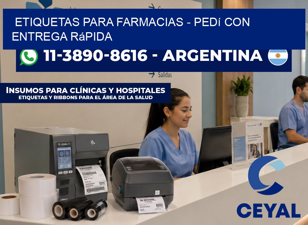 ETIQUETAS PARA FARMACIAS - Pedí con entrega rápida