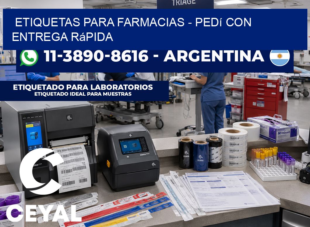 ETIQUETAS PARA FARMACIAS – Pedí con entrega rápida