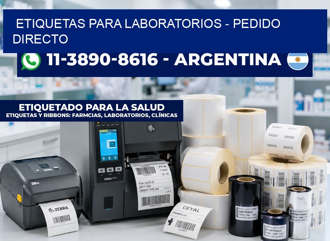 ETIQUETAS PARA LABORATORIOS - Pedido directo