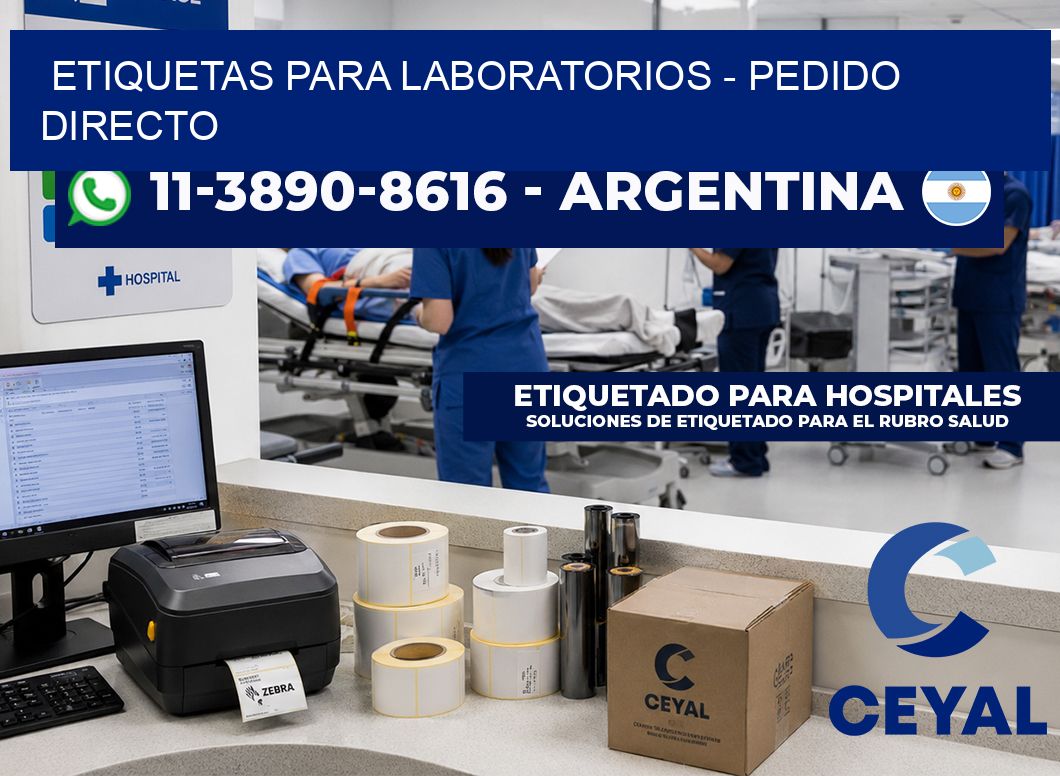ETIQUETAS PARA LABORATORIOS - Pedido directo