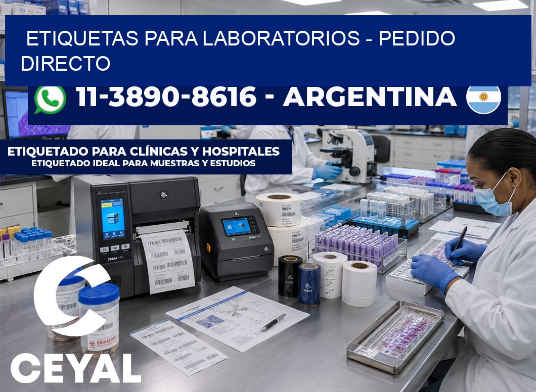 ETIQUETAS PARA LABORATORIOS - Pedido directo