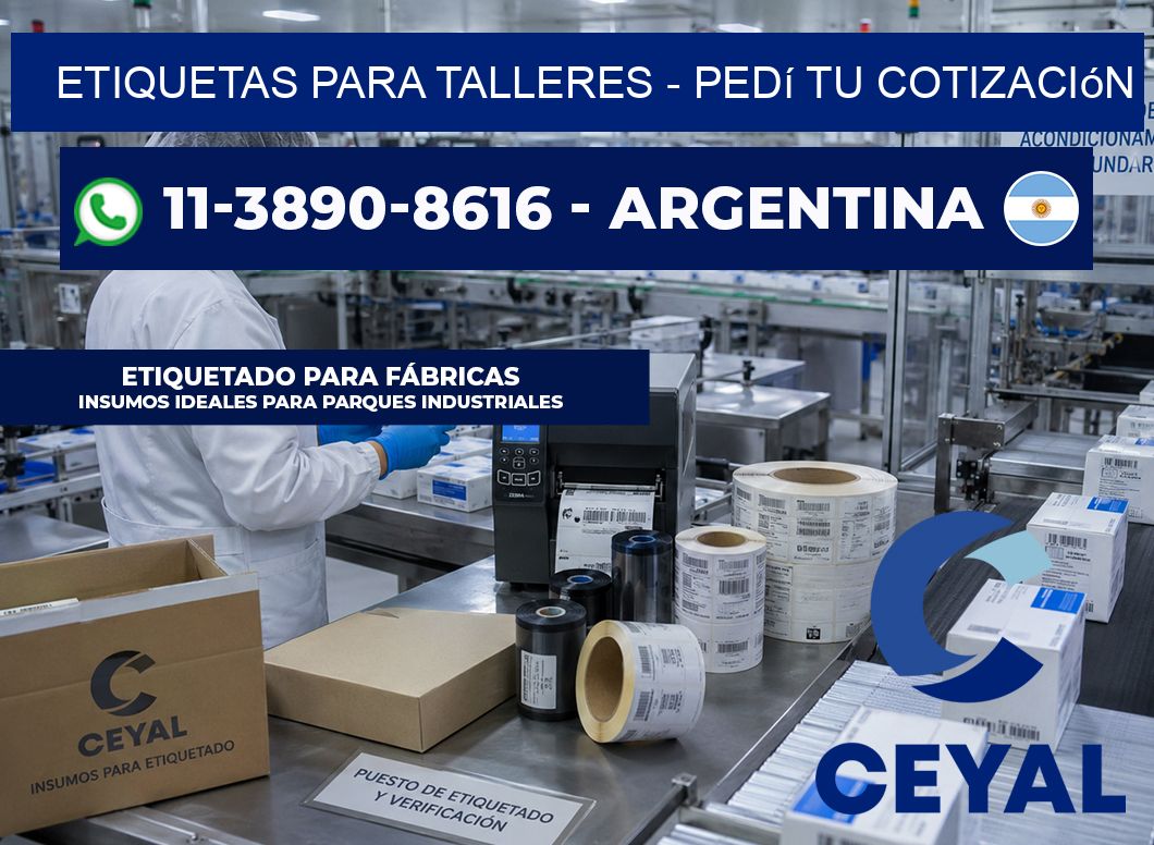 ETIQUETAS PARA TALLERES - Pedí tu cotización