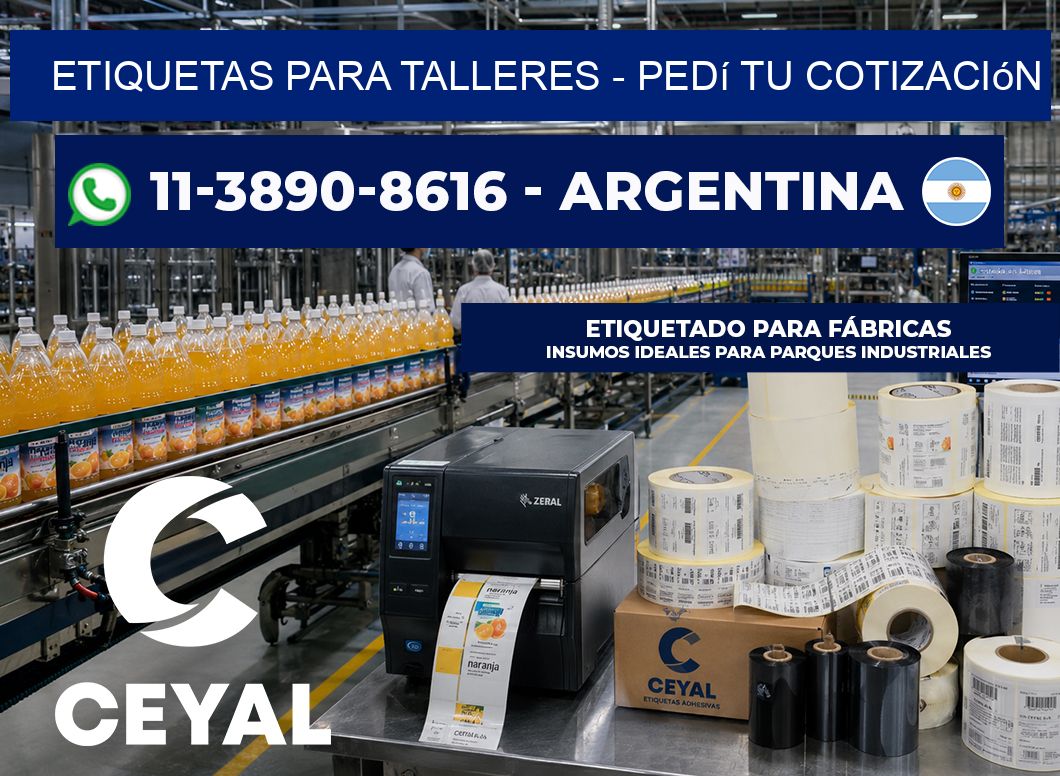 ETIQUETAS PARA TALLERES – Pedí tu cotización