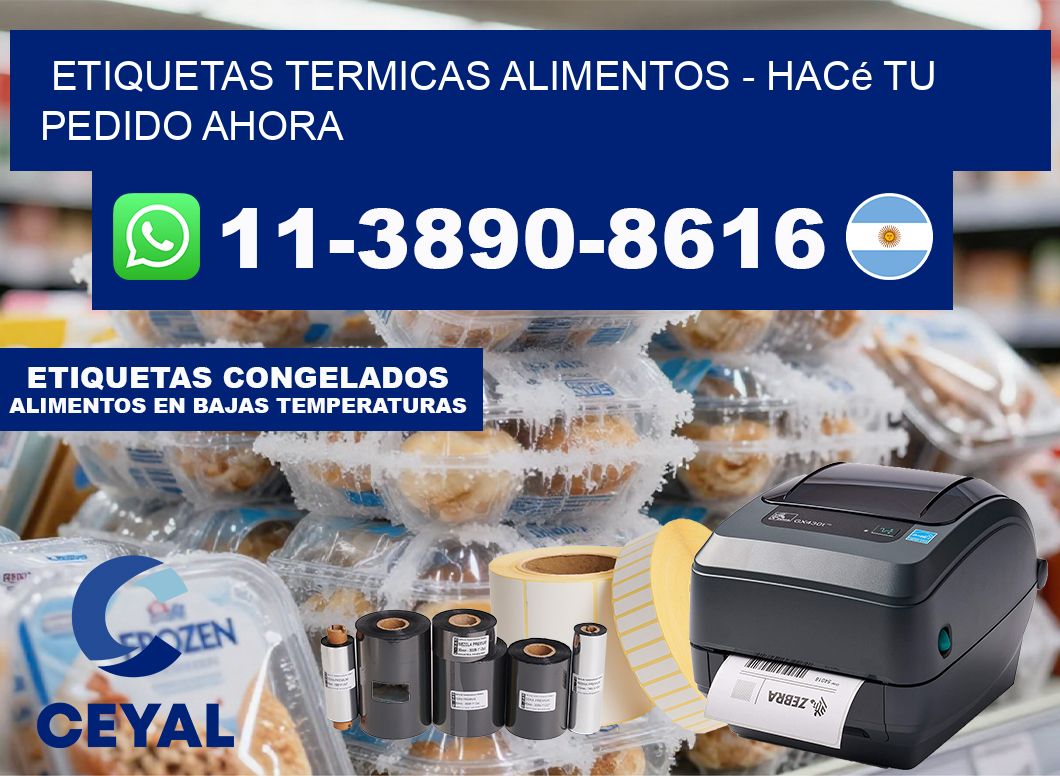 ETIQUETAS TERMICAS ALIMENTOS - Hacé tu pedido ahora