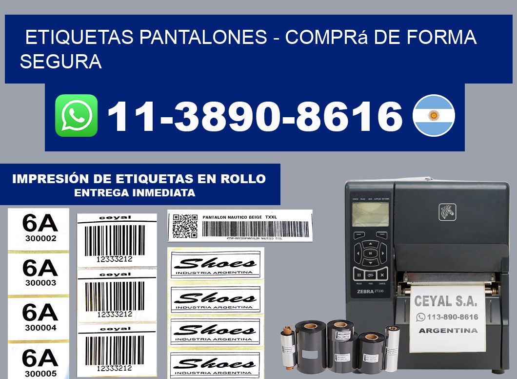 Etiquetas Pantalones - Comprá de forma segura