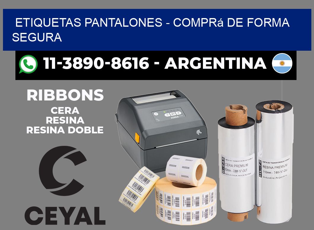 Etiquetas Pantalones - Comprá de forma segura