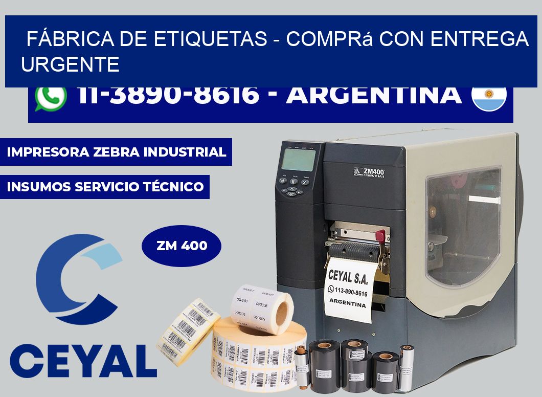 FÁBRICA DE ETIQUETAS - Comprá con entrega urgente