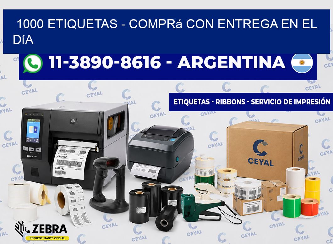 1000 ETIQUETAS - Comprá con entrega en el día