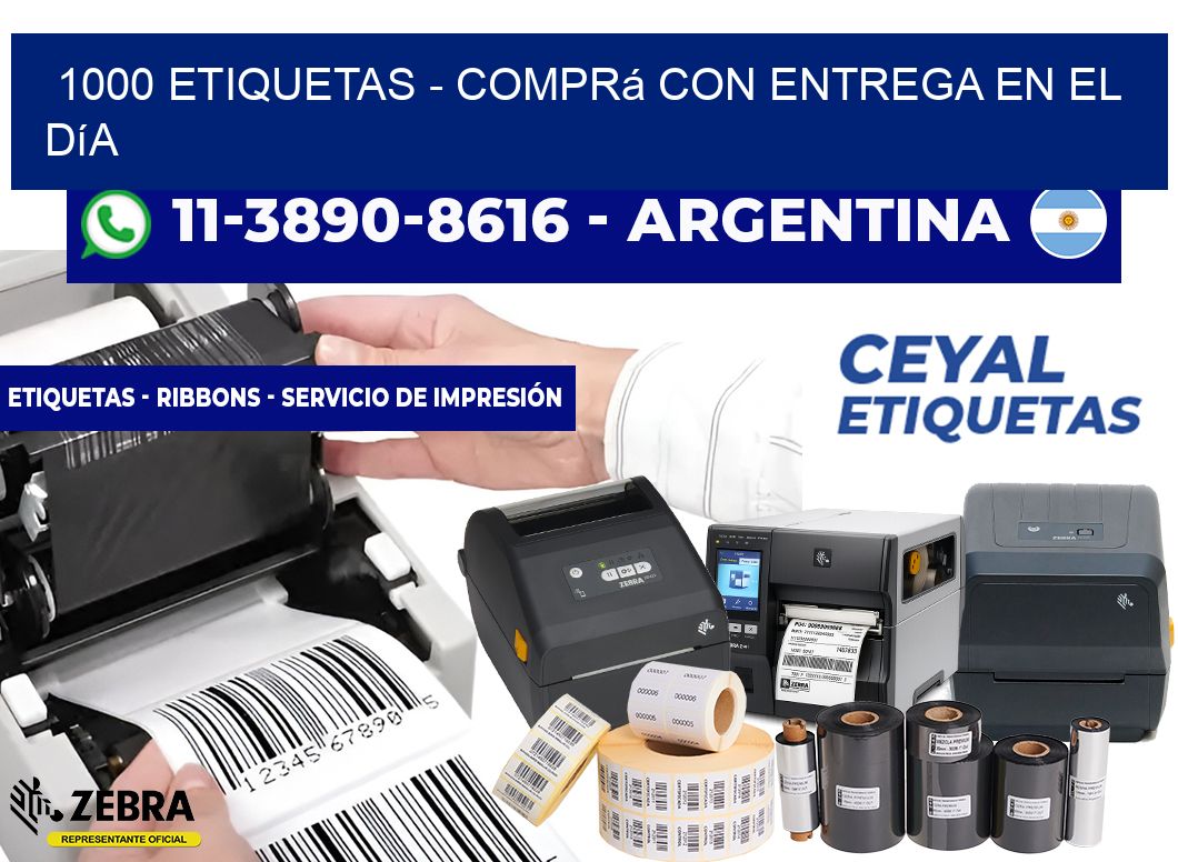 1000 ETIQUETAS - Comprá con entrega en el día