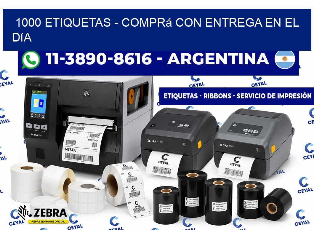 1000 ETIQUETAS - Comprá con entrega en el día