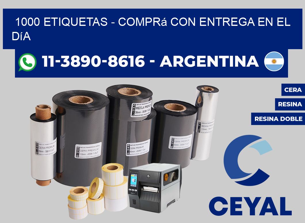 1000 ETIQUETAS - Comprá con entrega en el día