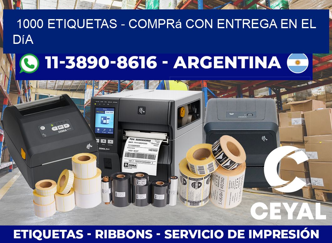 1000 ETIQUETAS – Comprá con entrega en el día