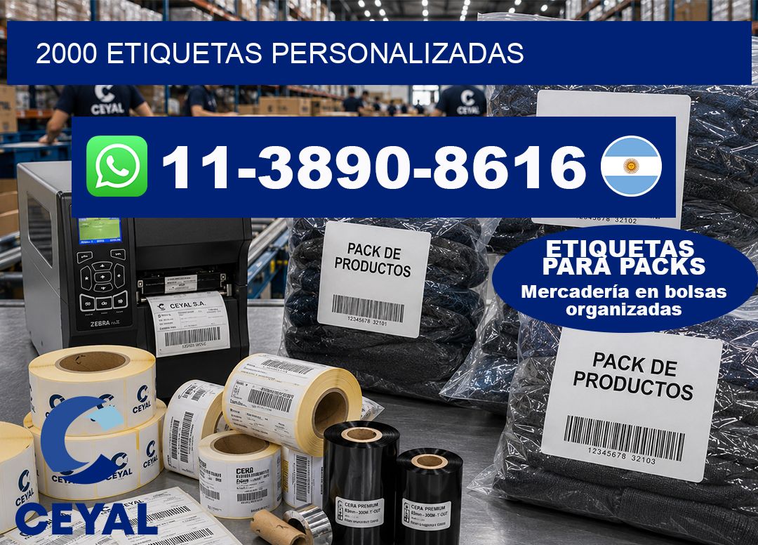 2000 ETIQUETAS PERSONALIZADAS