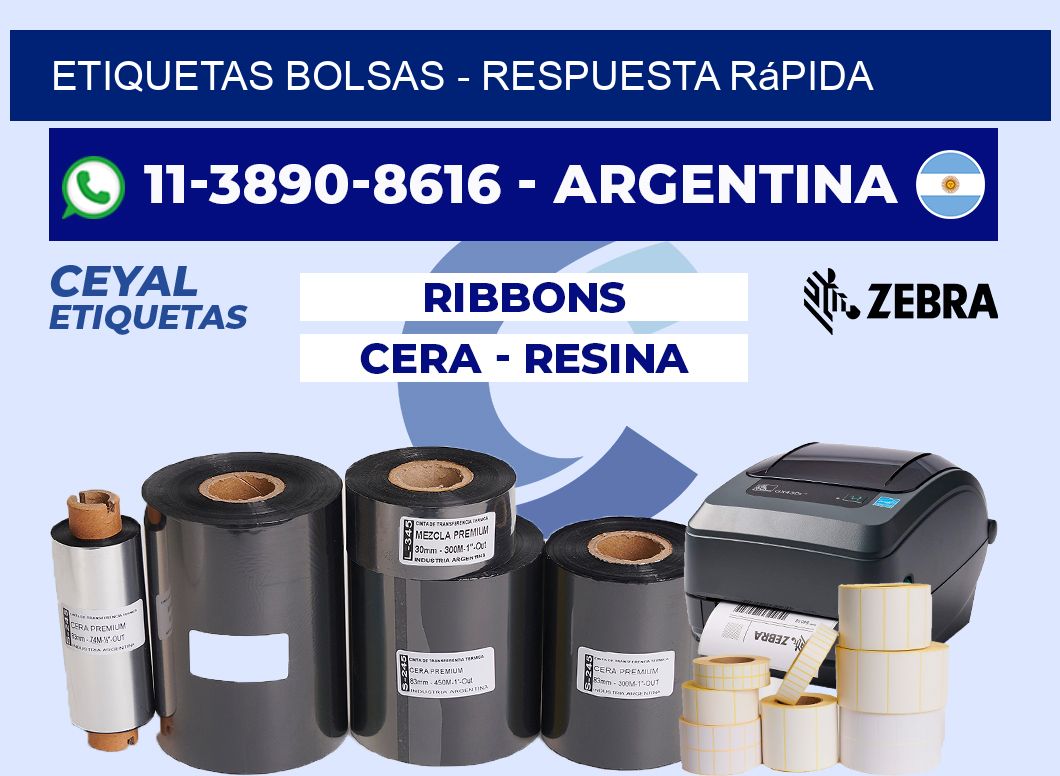 ETIQUETAS BOLSAS - Respuesta rápida