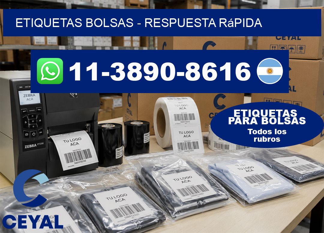 ETIQUETAS BOLSAS – Respuesta rápida