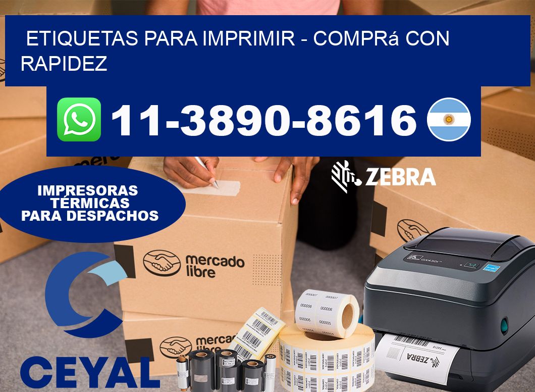 ETIQUETAS PARA IMPRIMIR - Comprá con rapidez