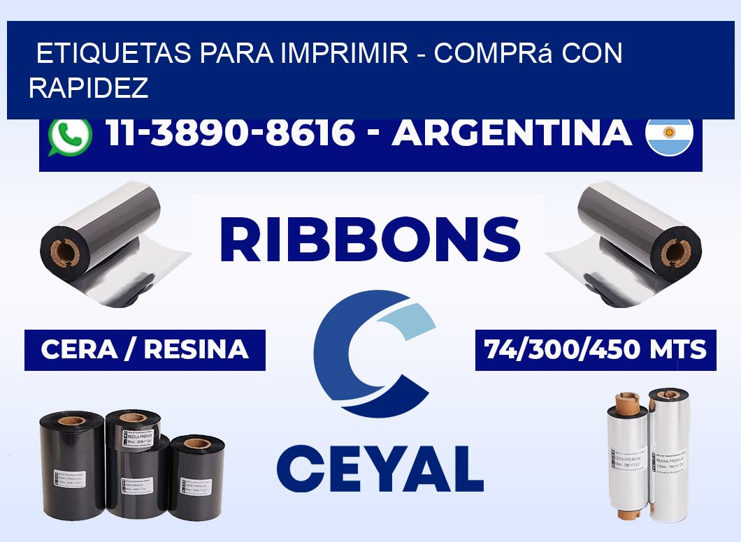 ETIQUETAS PARA IMPRIMIR - Comprá con rapidez