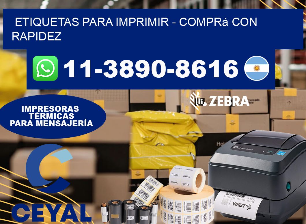 ETIQUETAS PARA IMPRIMIR – Comprá con rapidez