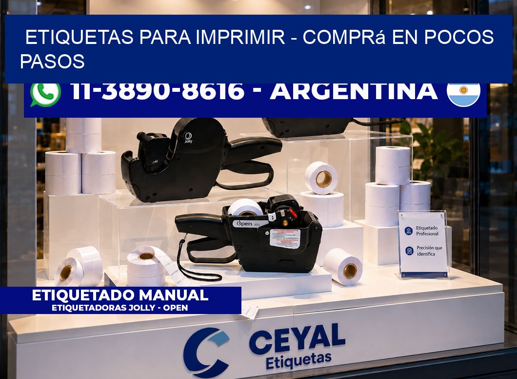 ETIQUETAS PARA IMPRIMIR - Comprá en pocos pasos