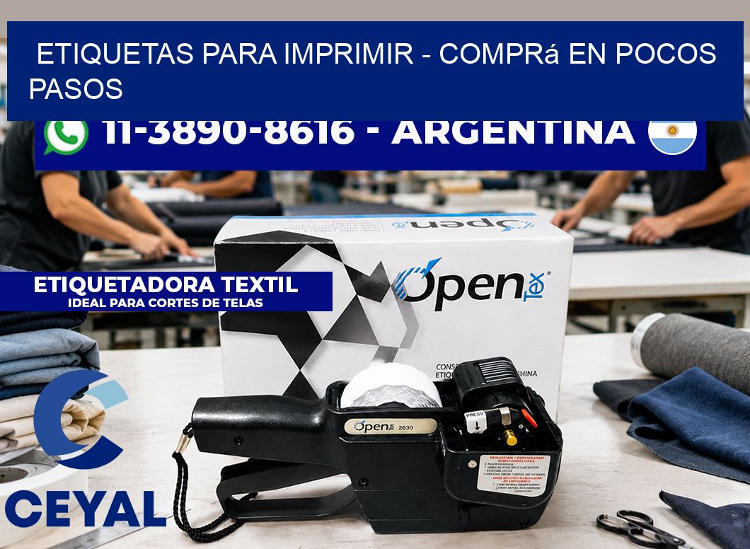 ETIQUETAS PARA IMPRIMIR - Comprá en pocos pasos