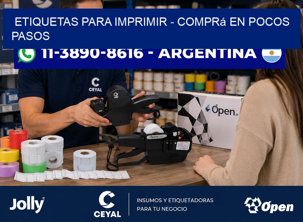 ETIQUETAS PARA IMPRIMIR - Comprá en pocos pasos