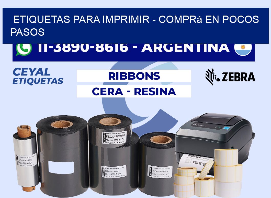 ETIQUETAS PARA IMPRIMIR - Comprá en pocos pasos
