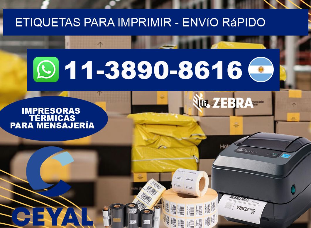 ETIQUETAS PARA IMPRIMIR - Envío rápido