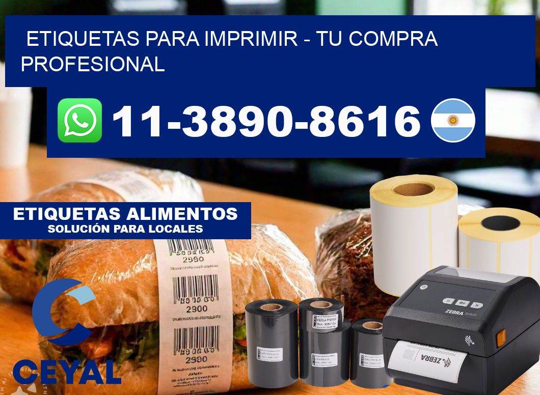 ETIQUETAS PARA IMPRIMIR - Tu compra profesional