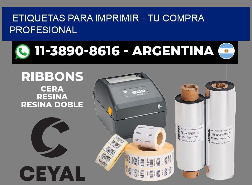 ETIQUETAS PARA IMPRIMIR - Tu compra profesional